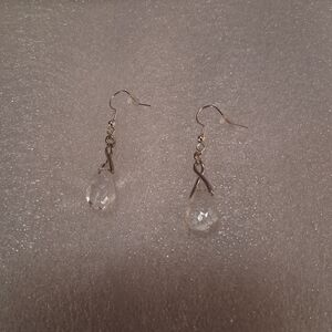 Silver Dangle Crystal Earrings Jewelry